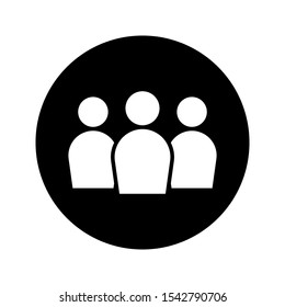 Teamwork management icon on white background. vector illustration