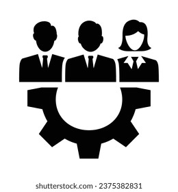 Teamwork Management Icon, Vector graphics