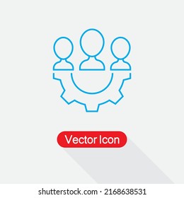 Icono de administración de equipos Ilustración vectorial Eps10