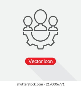 Icono de administración de equipos Ilustración vectorial Eps10
