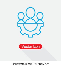 Icono de administración de equipos Ilustración vectorial Eps10