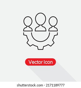 Icono de administración de equipos Ilustración vectorial Eps10