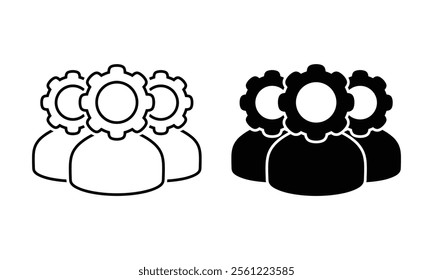 Teamwork management,  industry workforce. Illustration vector