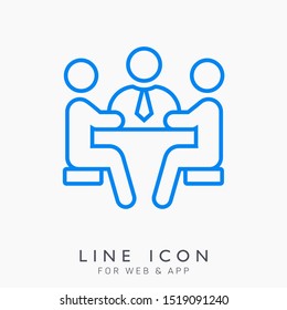 Teamwork and management vector icon. Corporate pictogram. Team company cooperation.