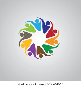 Teamwork Meeting 10. Abstract concept of a social network, friends, community, group of people, Corporate life, Business deal,