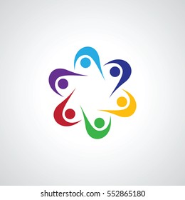 Teamwork Meeting 6. Abstract concept of a social network, friends, community, group of people, Corporate life, Business deal,