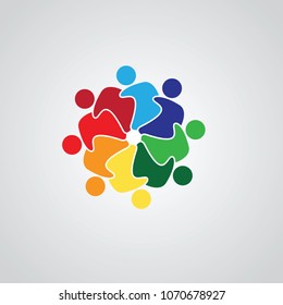 Teamwork Meeting 8. Abstract concept of a social network, friends, community, group of people, Corporate life, Business deal,
