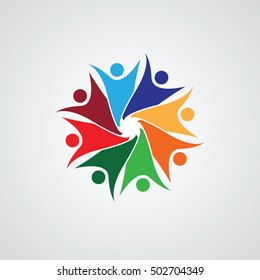 Teamwork Meeting 8. Abstract concept of a social network, friends, community, group of people, Corporate life, Business deal,