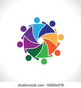 Teamwork Meeting 8. Abstract concept of a social network, friends, community, group of people, Corporate life, Business deal,