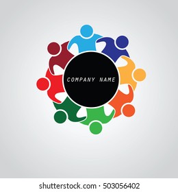 Teamwork Meeting 8. Abstract concept of a social network, friends, community, group of people, Corporate life, Business deal,