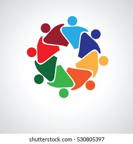 Teamwork Meeting 8. Abstract concept of a social network, friends, community, group of people, Corporate life, Business deal,
