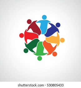 Teamwork Meeting 8. Abstract concept of a social network, friends, community, group of people, Corporate life, Business deal,