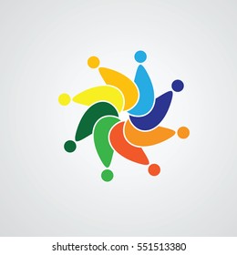 Teamwork Meeting 8. Abstract concept of a social network, friends, community, group of people, Corporate life, Business deal,

