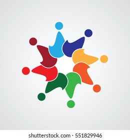 Teamwork Meeting 8. Abstract concept of a social network, friends, community, group of people, Corporate life, Business deal,