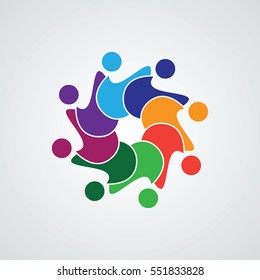 Teamwork Meeting 8. Abstract concept of a social network, friends, community, group of people, Corporate life, Business deal,
