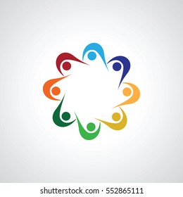 Teamwork Meeting 8. Abstract concept of a social network, friends, community, group of people, Corporate life, Business deal,