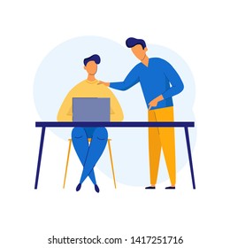 Teamwork meeting, discussion concept, analysis, business content strategy, management for banner and website. Vector illustration in flat style