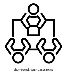It teamwork meeting icon. Outline it teamwork meeting vector icon for web design isolated on white background