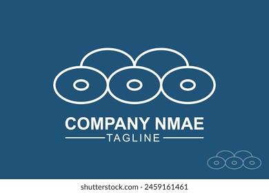 Teamwork minimalist logo design template