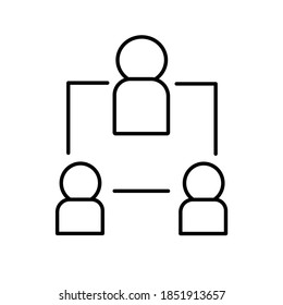 Teamwork Networking Business line icon