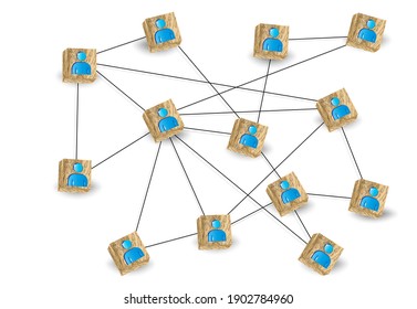 Teamwork, networking and community concept. Vector illustration