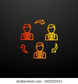 Teamwork nolan icon. Elements of global logistics set. Simple icon for websites, web design, mobile app, info graphics