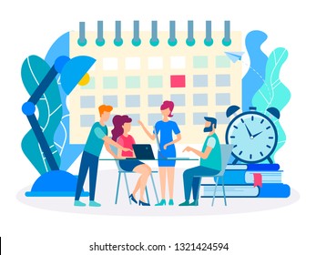Teamwork at the office table meeting concept. Deadline, discussion of business plans.