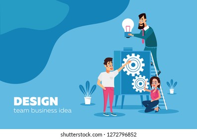 Teamwork on a business idea