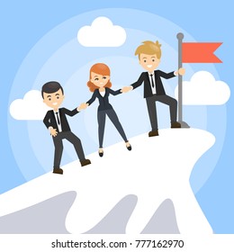 Teamwork Business Concept Vector Illustration Stock Vector (Royalty ...