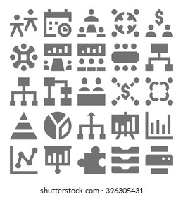 Teamwork, Organization Vector Icons 2