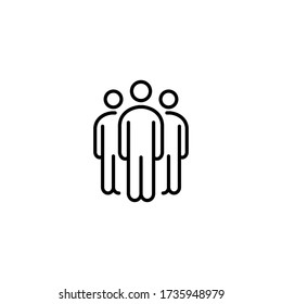 Icono de esquema de trabajo en equipo. Símbolo de colaboración. UI. Web. Logotipo. Firma. Diseño plano. Aplicación. Razo modificable del diseño de esquema. Para tu diseño. Material - Ilustración vectorial