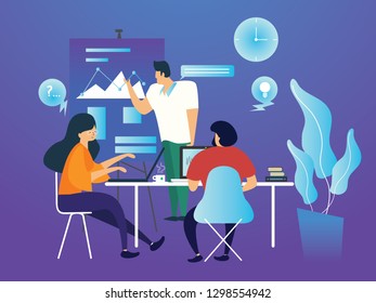 Teamwork Painting. Vector. 5k