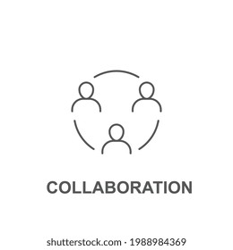 Teamwork Partner, Friendship Or Staff Supporting And Doing Work Together. Project Collaboration. Partnership Team Mate. Collaboration Icon. Vector Illustration. Design On White Background. EPS 10