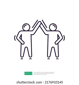 Teamwork partner High five icon