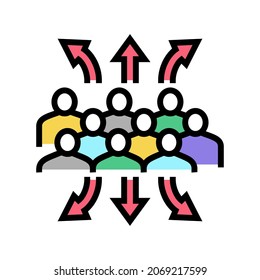teamwork and partnership color icon vector. teamwork and partnership sign. isolated symbol illustration