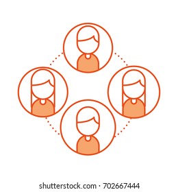teamwork people avatars network