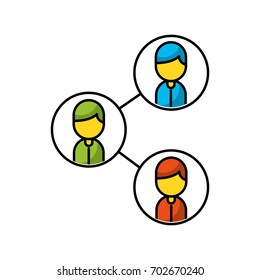 teamwork people avatars network