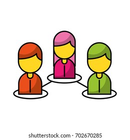 teamwork people avatars network