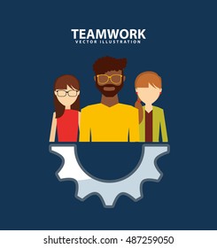teamwork people business icon vector illustration design