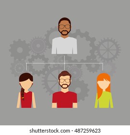 teamwork people business icon vector illustration design