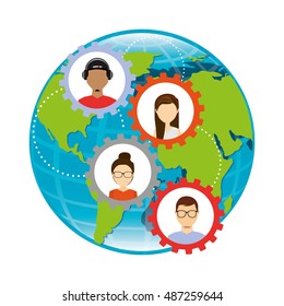 teamwork people business icon vector illustration design