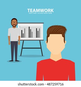 teamwork people business icon vector illustration design