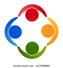 Teamwork people .community icon Vector Illustration