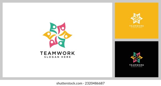 teamwork people community logo design