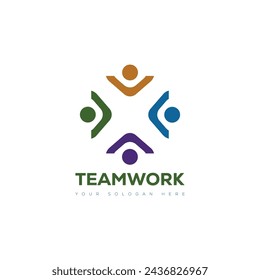 Teamwork People Community Logo Design