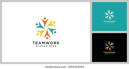 teamwork people community logo design