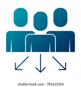 teamwork people group progress arrows