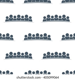 Teamwork People Group seamless pattern background.