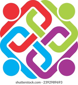 teamwork people hold vector logo