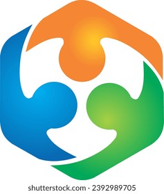 teamwork people icon design logo